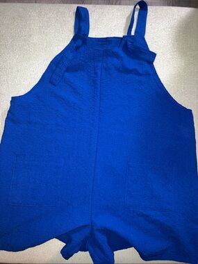 SHEIN Royal Blue Sleeveless Romper Jumpsuit